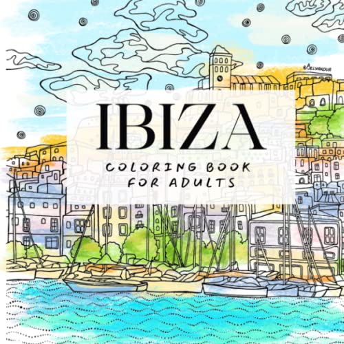 Ibiza-inspired coloring book for adults