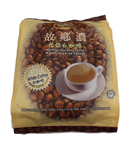 Package of instant white coffee from Malaysia