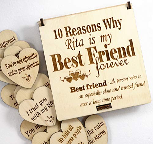 "10 Reasons Why You're My Best Friend" wooden box