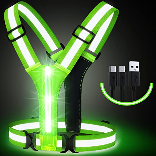 LED light reflective vest