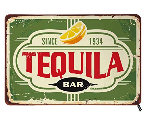 Vintage sign with tequila