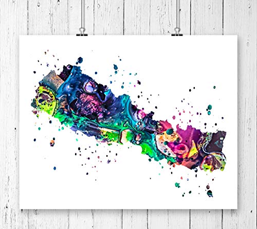 Colorful map of Nepal