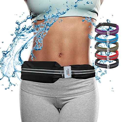 Woman wearing a running waist belt