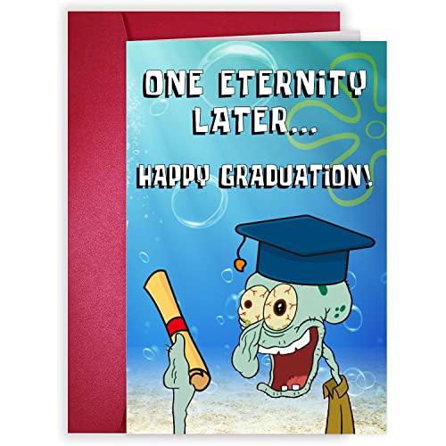 Funny Spongebob-themed graduation card