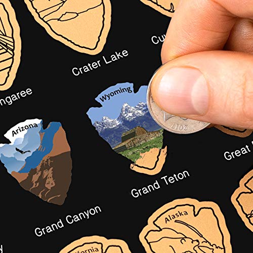 US National parks scratch poster