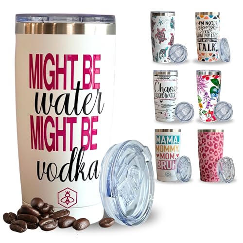 Vodka-themed tumblers with funny texts