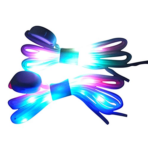 Shoelaces with colored LED lights