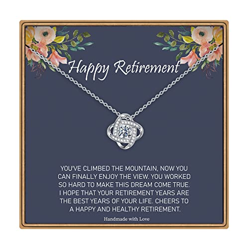 Happy retirement necklace