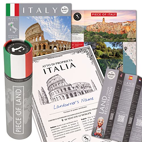 Own a piece of Italy certificate
