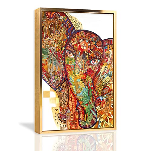 Poster of a colorful elephant in Indian style