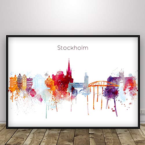 Stockholm skyline poster