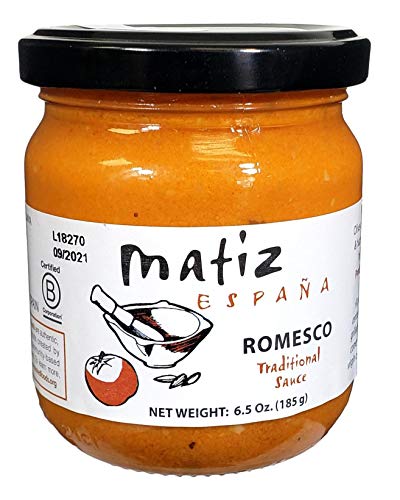 A jar of Matiz España Romesco Sauce