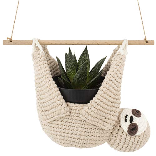 Planter in the shape of a sloth