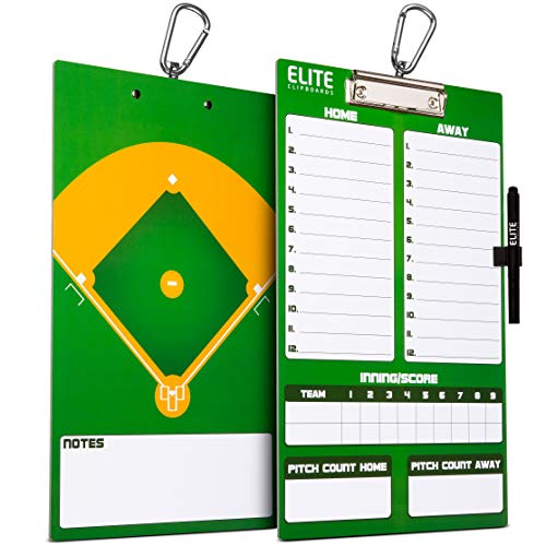 A clipboard for baseball coaches