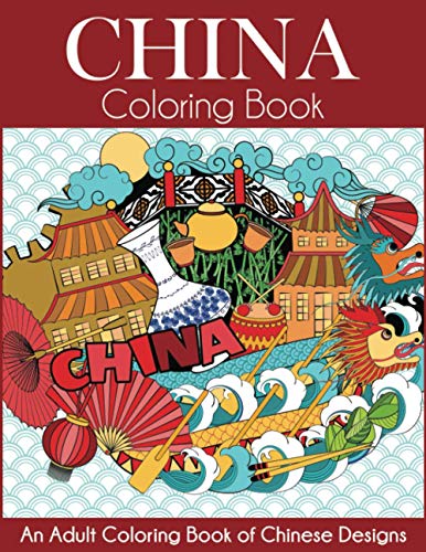 Adult coloring book inspired by China