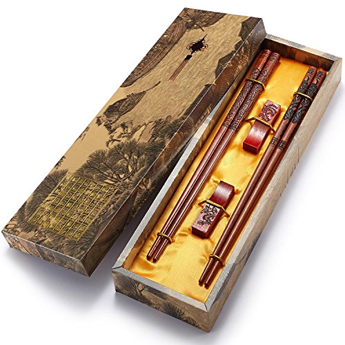 A box with handmade chopsticks from China