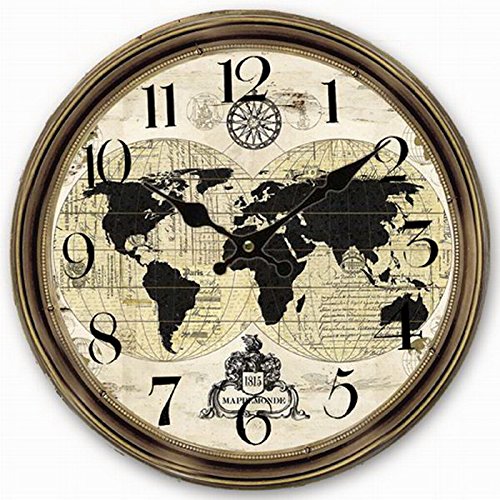 Clock with an image op the word map