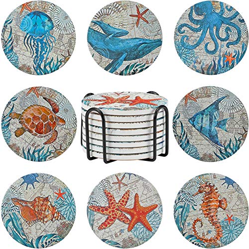 Coasters with beach theme