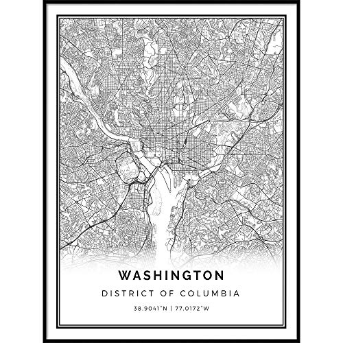 Washington DC map poster