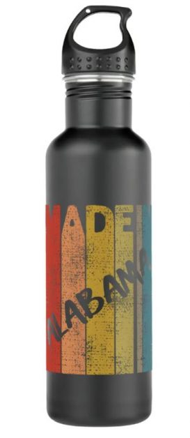 Water bottle with "made in Alabama"