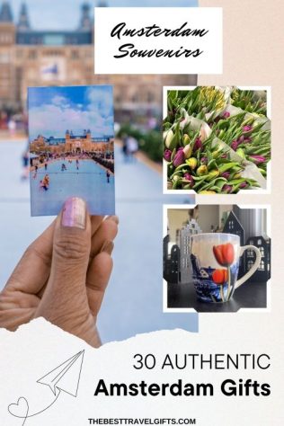 30 Unique Amsterdam souvenirs & gifts with images of tulips, Delfts Blue mug and the Rijksmuseum