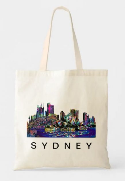 Tote bag with Sydney skyline