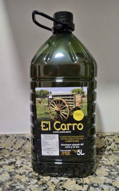 A bottle of olive oil from Barcelona