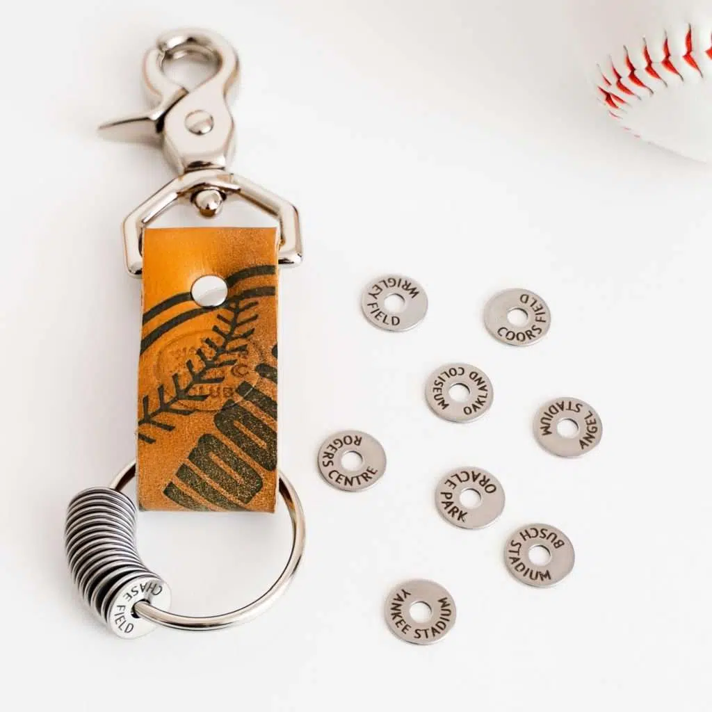 Baseball glove keychain