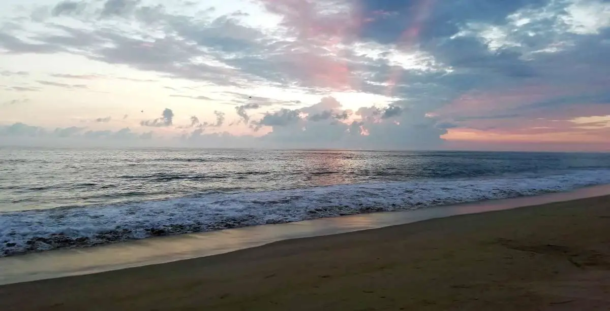 Beach with sunset