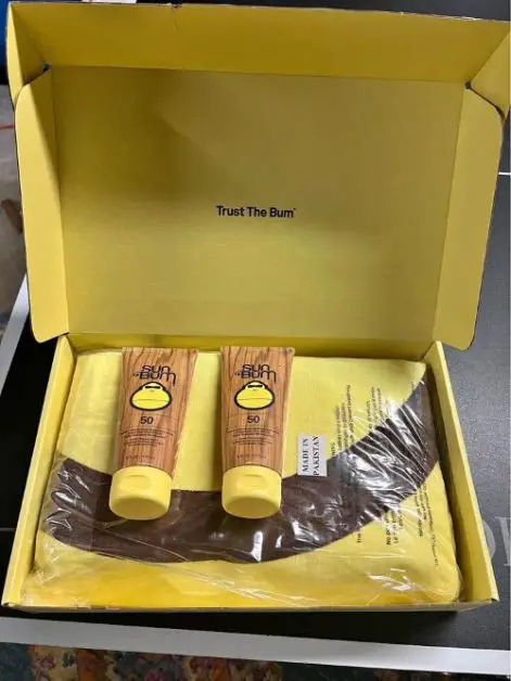 A gift set of beach bum sunscreen
