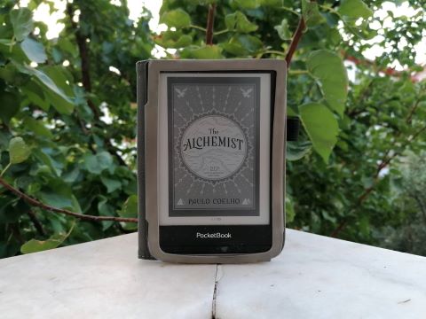 Ereader with The Alchemist photo