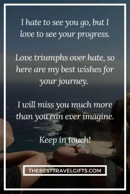 A long and sweet bon voyage quote