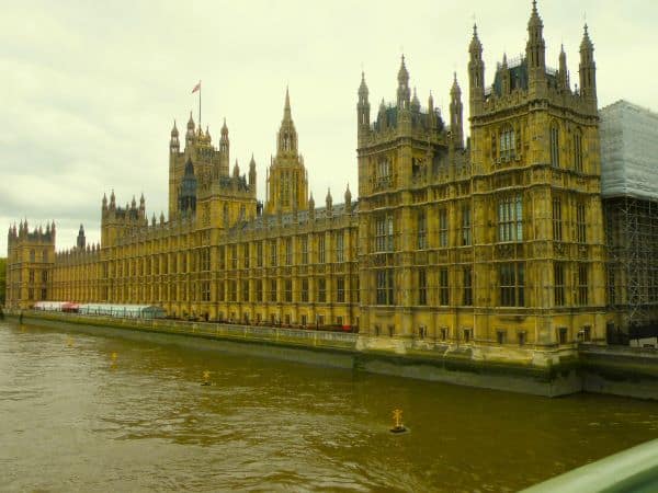 A photo of Westminster Palace in London, UK