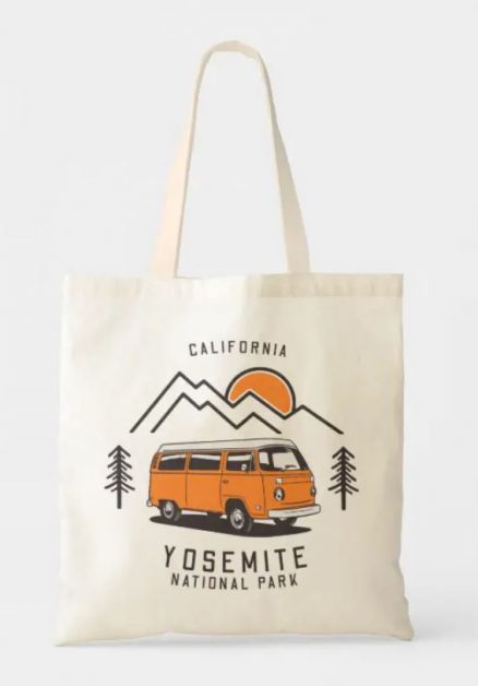 Tote bag with camper van
