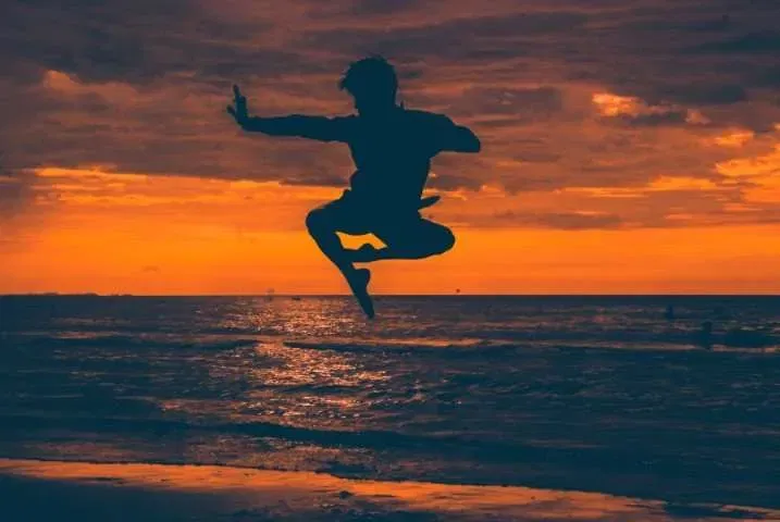 Man jumping in the air