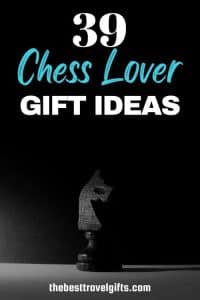 29 Chess lover gifts with a photo of a chess horse piece with a black background
