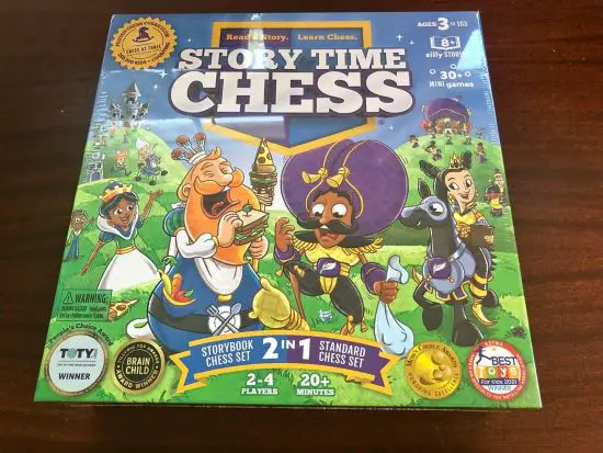 Box of story time chess for kids