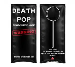 A package of a spicy lolly