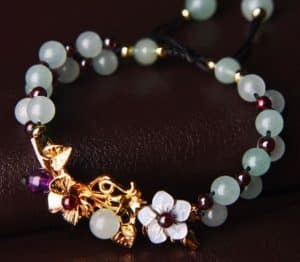 A bracelet made from jade from China