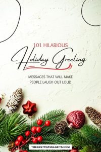 101 funny Christmas card messages with a photo of Christmas decoration
