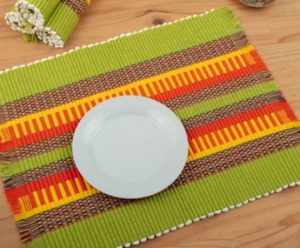 A handmade placemat
