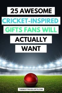 25 Awesome cricket gifts that fans will actually want with a photo of a cricket ball in a stadium