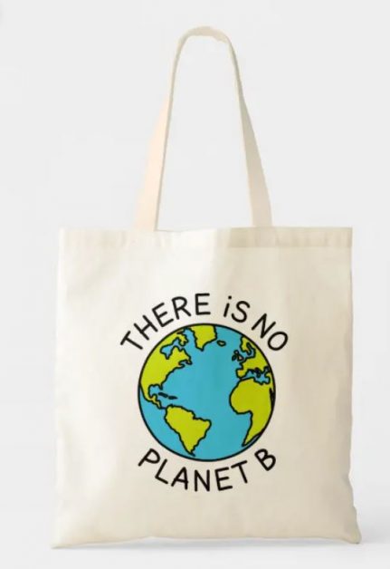 Tote bag with: there is no planet B