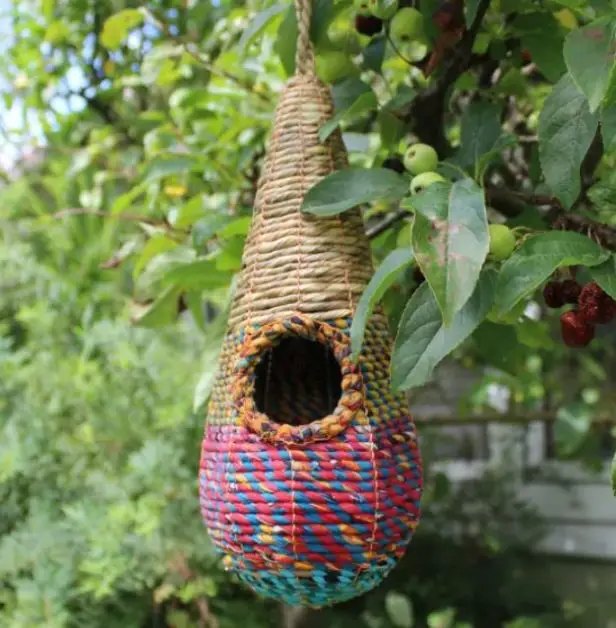 A woven bird nester