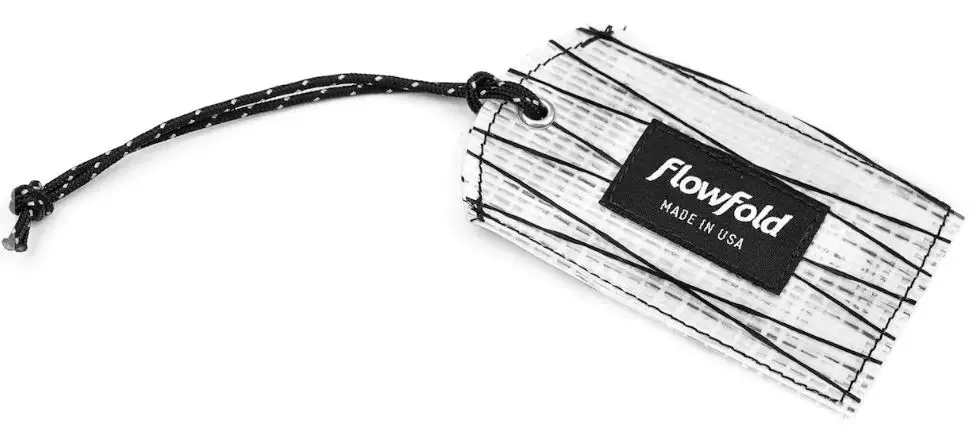 Black and white luggage tag