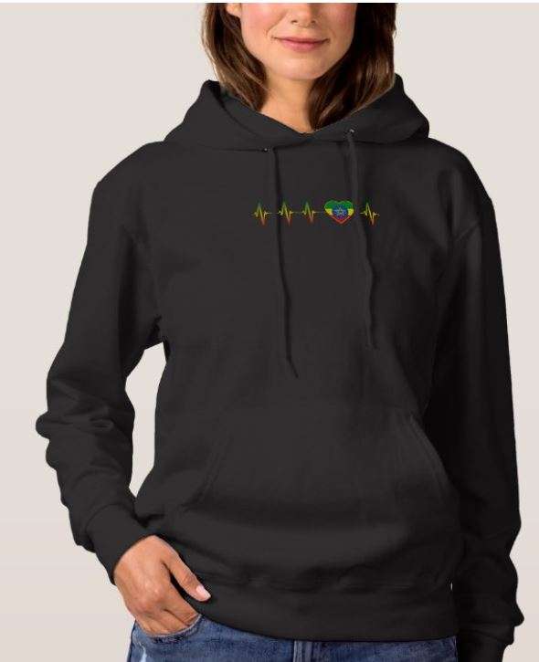 Hoodie with heartbeat
