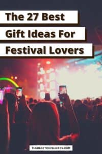 The 27 best gifts for festival goers with a photo of people filming at a festival
