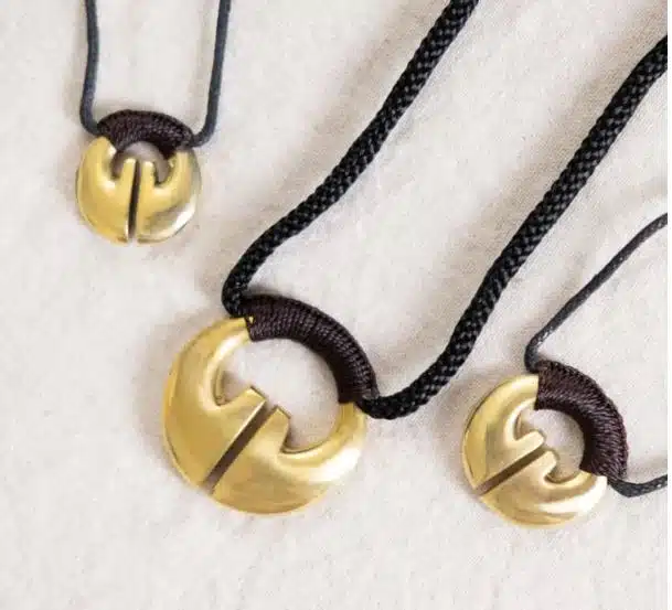 A set of three traditional necklaces from the Philippines