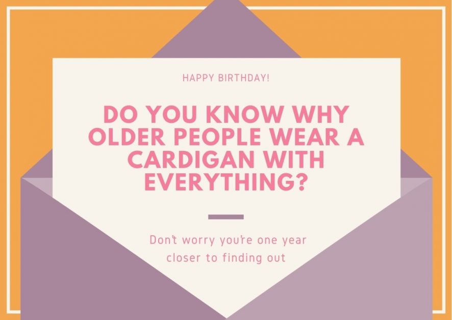 birthday card with a joke