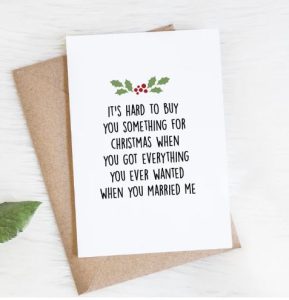 Funny Christmas card for a lover